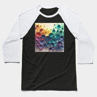 Phantasmal Iridescent circles and dots in exotic colors of Pride ! Baseball T-Shirt